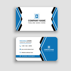 Business card with triangle shapes design