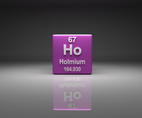 Cube with Holmium number 67 periodic table