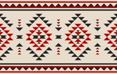 Geometric ethnic seamless pattern in tribal. Beautiful carpet ethnic art. American, Mexican style. Design for background, wallpaper, illustration, fabric, clothing, carpet, textile, batik, embroidery.