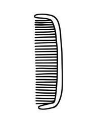 Doodle vector hairbrush illustration. Hand drawn comb isolated