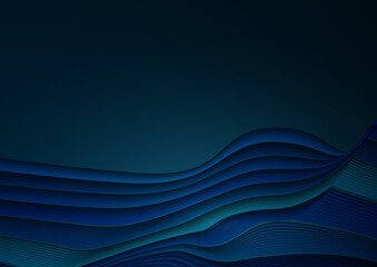 Vector abstract element of geometric shape, wave line, dynamic fluid or liquid shape on gradient color background. Illustration minimal graphic design. Layout poster for digital futuristic concept