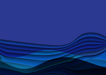 Vector abstract minimal element of geometric, wave flow or curve shape pattern, dynamic fluid - liquid shape on gradient color background. Illustration modern graphic design. Layout for poster, banner