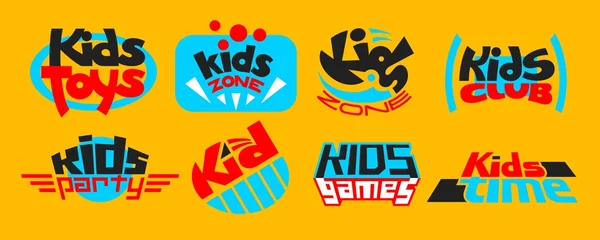 Foto op Plexiglas Set of vector icons on a children theme for playgrounds, play areas and party and leisure zone © alex