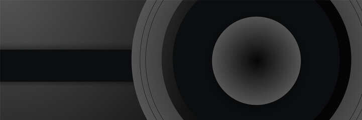 Abstract black banner. Designed for background, wallpaper, poster, brochure, card, web, presentation, social media, ads. Vector illustration design template.