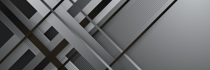 Abstract black banner. Designed for background, wallpaper, poster, brochure, card, web, presentation, social media, ads. Vector illustration design template.