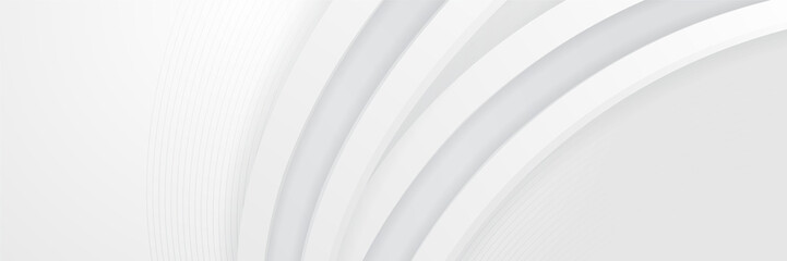 Obraz premium Abstract white banner. Designed for background, wallpaper, poster, brochure, card, web, presentation, social media, ads. Vector illustration design template.