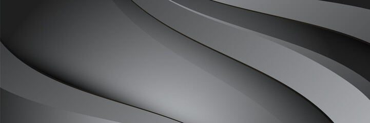 Abstract black banner. Designed for background, wallpaper, poster, brochure, card, web, presentation, social media, ads. Vector illustration design template.