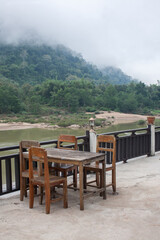 Riverside of Nam Ou river in Muang Ngoi district, Luang Prabang Province Laos