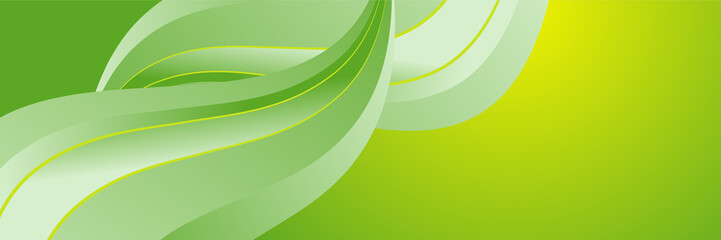 Abstract green and yellow banner. Designed for background, wallpaper, poster, brochure, card, web, presentation, social media, ads. Vector illustration design template.