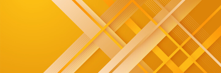 Abstract orange and yellow banner. Designed for background, wallpaper, poster, brochure, card, web, presentation, social media, ads. Vector illustration design template.