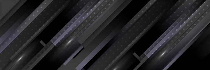 Abstract black banner. Designed for background, wallpaper, poster, brochure, card, web, presentation, social media, ads. Vector illustration design template.