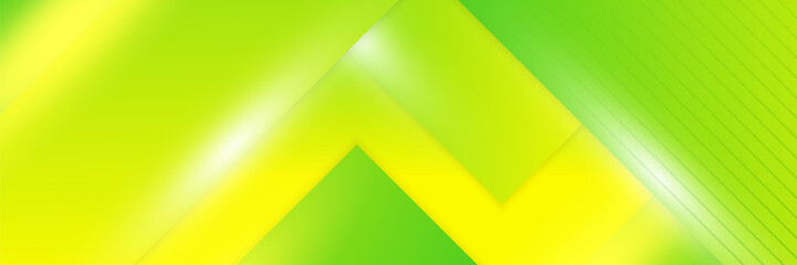 Abstract green and yellow banner. Designed for background, wallpaper, poster, brochure, card, web, presentation, social media, ads. Vector illustration design template.