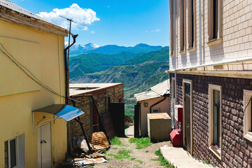 street in Chokh, an ancient mountain village in Dagestan