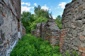 Döllersheim, Truppenübungsplatz, Ruine, Bürgerspital, Krankenhaus, Kapelle, Grundmauern, Turm,...