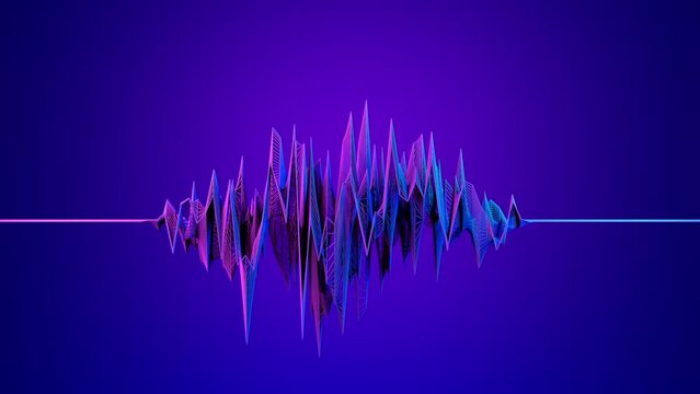 3d sound wave background. Abstract digital data flow in motion. Futuristic, design, science, concept. 