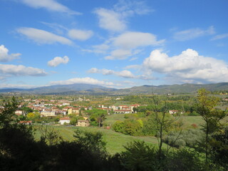 Fototapeta na wymiar panorama dal Prato in autunno, Arezzo, Toscana, Italia
