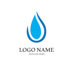 Water drop logo, a logo with a concept style vector illustration template on a white isolated background.