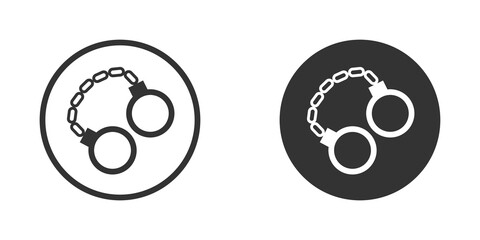 Handcuffs icon. Law and justice symbol. Flat vector illustration.