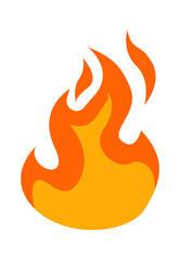 Flame or fire icon. Vector illustration