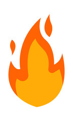 Flame or fire icon. Vector illustration