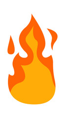 Flame or fire icon. Vector illustration