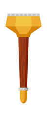 Medieval torch stand. Vector illustration
