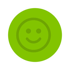 Happy smile in circle. Vector illustration