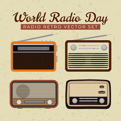 World radio day banner template