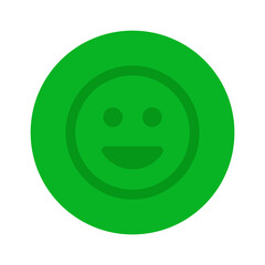 Fototapeta premium Laughing smile in circle. Vector illustration