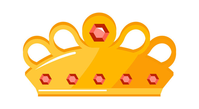 Golden Royal Crown. Vector illustration