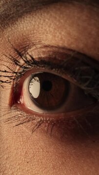 The Eyes of a woman - extreme close up shot - studio shooting