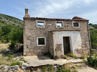 Fototapeta na wymiar House in young Luka Modric lived before homeland war in Modrici, Croatia