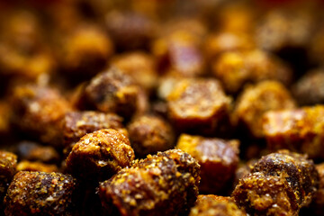 Extreme close up of bee bread