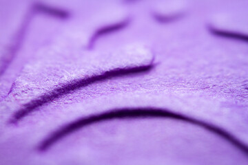 Fototapeta premium Extreme macro of embossed purple paper