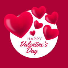 Valentine day banner template