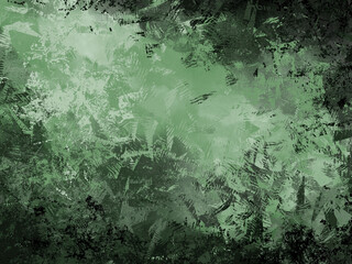 Green light Halloween dark abstract paint background