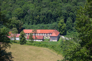 Fototapeta na wymiar old horse farm at Urach in germany