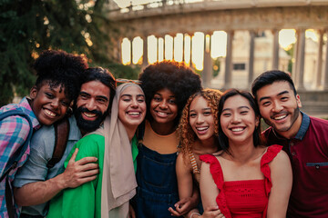 Portrait of friends on vacation