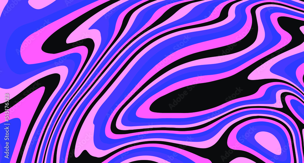 Poster trippy glitch background in style of psychedelic 60s and 70s parties with bright acidic colors and a