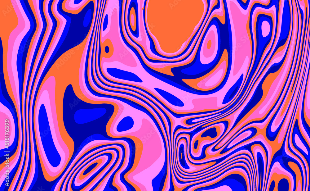 Aufkleber trippy glitch background in style of psychedelic 60s and 70s parties with bright acidic colors and a