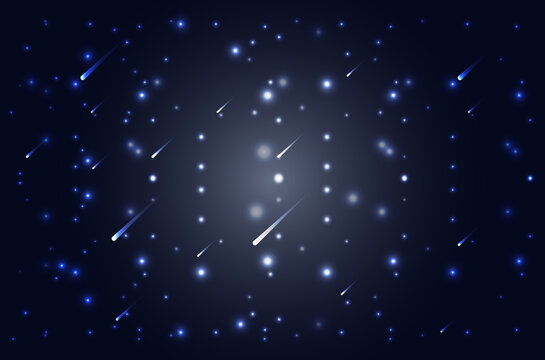 starry sky illustration. flat image of starry night