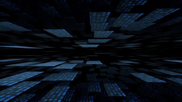 Abstract digital data network 4k 3d animation 
