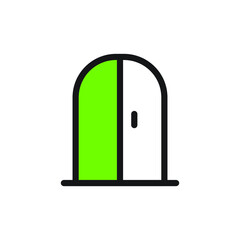 illustration of flat line icon and green color. for websites, applications, businesses and others.
