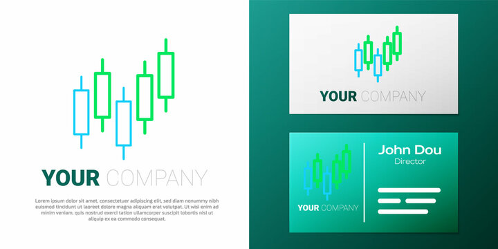 Line Browser with stocks market growth graphs and money icon isolated on white background. Monitor with stock charts arrow on screen. Colorful outline concept. Vector