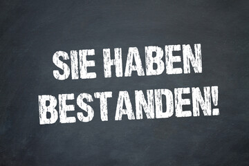 Sie haben bestanden!