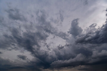 dark storm clouds with background,Dark clouds before a thunder-storm.