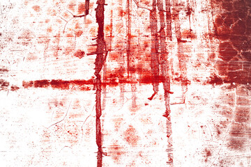 Red Background. Scary bloody wall. white wall with blood splatter for halloween background.