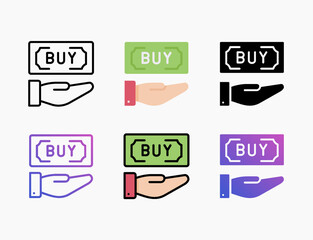 Buy icon set with different styles. Style line, outline, flat, glyph, color, gradient. Editable stroke and pixel perfect. Can be used for digital product, presentation, print design and more.