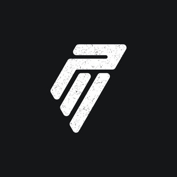 abstract initial letter PM logo in white color isolated in black background applied for cafe and restaurant logo also suitable for the brands or companies that have initial name MP