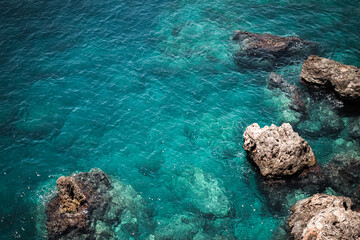 blue sea and rocks